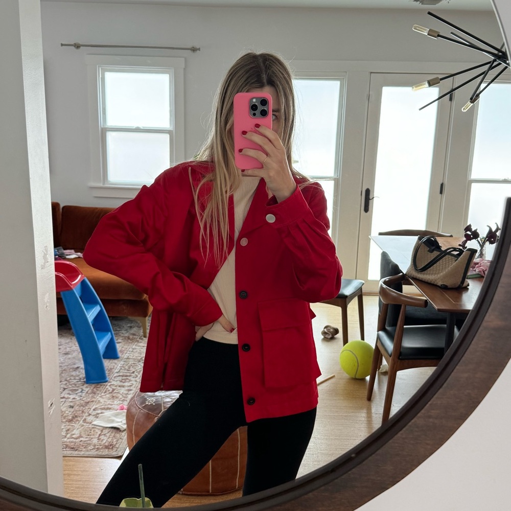 Wales bonner red utility jacket unisex